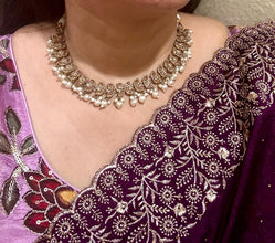 Antique Polki Kundan necklace/Indian jewelry/Punjabi/Pakistani/Wedding necklace/Bridal necklace/Indian necklace