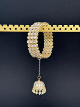 Kundan Openable Cuff Jhumka bracelet one size fit to sizes 2.4\2.6\2.8 Single Broad Bangle/Kundan Kada/statement bracelet/bridesmaid gifts