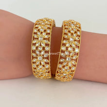 Tyaani inspired premium kundan gold plated openable bangle pair/Statement Kada/Kundan Bangles/Bridal Bangle/Indian Wedding/Pakistani/Punjabi