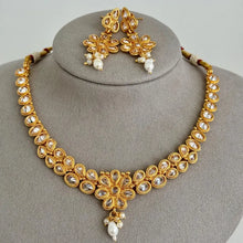 Gold Polki Kundan necklace/South Indian Jewelry/Temple Jewelry/Guttapusalu Necklace/Wedding necklace/Bridal necklace/Indian necklace