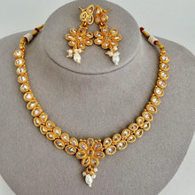 Gold Polki Kundan necklace/South Indian Jewelry/Temple Jewelry/Guttapusalu Necklace/Wedding necklace/Bridal necklace/Indian necklace