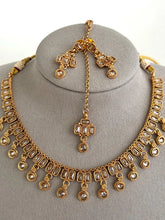 Gold Polki stone Necklace Set/Kundan Choker/Bollywood Jewelry/Indian jewelry/ Pakistani necklace/punjabi necklace/bridal /indian wedding