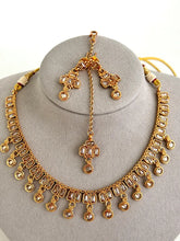 Gold Polki stone Necklace Set/Kundan Choker/Bollywood Jewelry/Indian jewelry/ Pakistani necklace/punjabi necklace/bridal /indian wedding