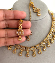 Gold Polki stone Necklace Set/Kundan Choker/Bollywood Jewelry/Indian jewelry/ Pakistani necklace/punjabi necklace/bridal /indian wedding