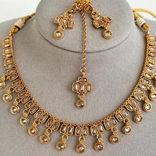 Gold Polki stone Necklace Set/Kundan Choker/Bollywood Jewelry/Indian jewelry/ Pakistani necklace/punjabi necklace/bridal /indian wedding