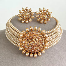 Pearl Polki Kundan necklace/Indian jewelry/Punjabi/Pakistani/Wedding necklace/Bridal necklace/Indian necklace