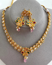 Multi Gold Polki Kundan necklace/South Indian Jewelry/Temple Jewelry/Rajwada Necklace/Wedding necklace/Bridal necklace/Indian necklace