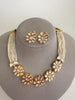 White Pearl Moissanite Kundan Necklace Choker set/Statement Choker Set/Indian Jewelry/Pakistani Jewelry/Wedding necklace/Bridal necklace