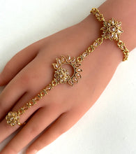 Gold Polki Single Hath Paan/Bracelet/Haath phool/Hathh Panja/finger Hand bracelet/Bridal Jewelry/hand harness/ Hand Jewelry/wedding jewelry