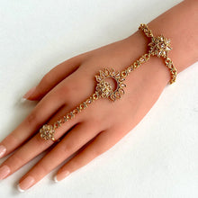 Gold Polki Single Hath Paan/Bracelet/Haath phool/Hathh Panja/finger Hand bracelet/Bridal Jewelry/hand harness/ Hand Jewelry/wedding jewelry