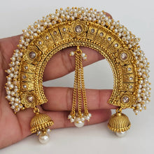 Gold Bridal Antique Classic Hair Brooch With Gold Plating kondai/Bharatanatyam Kuchipudi Dance/south indian wedding/Hair accessories
