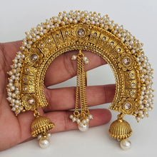 Gold Bridal Antique Classic Hair Brooch With Gold Plating kondai/Bharatanatyam Kuchipudi Dance/south indian wedding/Hair accessories