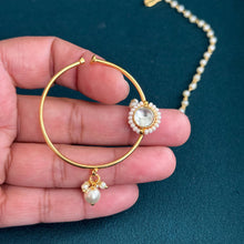 Fine Kundan Nose Ring/ CLIP-ON Nath /Pachi /Indian Nose Ring/ Bollywood Jewelry/Wedding Jewelry/Indian Bridal Jewelry/NON piercing nosering
