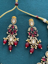Ruby Victorian Moissanite Kundan Necklace set Sabyasachi necklace Indian Jewelry Pakistani Jewelry Wedding necklace Bridal necklace