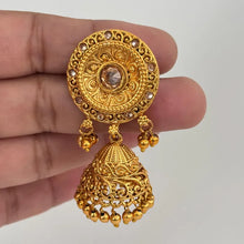 Gold Plated Jhumka Earrings/South Indian jewelry/Temple Jewelry/Amrapali earrings/Gold earrings/Jhumka earrings/Indian Earrings/Traditional