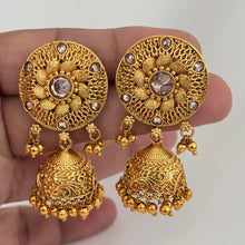 Gold Plated Jhumka Earrings/South Indian jewelry/Temple Jewelry/Amrapali earrings/Gold earrings/Jhumka earrings/Indian Earrings/Traditional