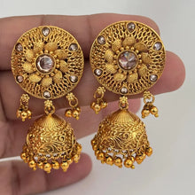 Gold Plated Jhumka Earrings/South Indian jewelry/Temple Jewelry/Amrapali earrings/Gold earrings/Jhumka earrings/Indian Earrings/Traditional
