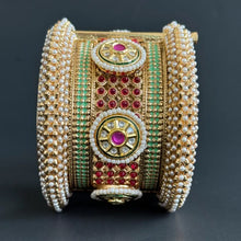 Gold plated Rajwadi Kundan openable Single Kada Bangle(1Pc)/Indian Kada/Wedding Jewelry/Kada/Punjabi Jewelry/Indian Wedding/Bollywood bangle