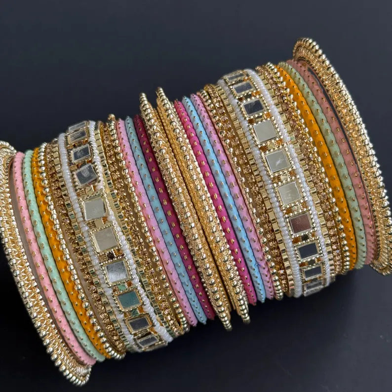 Bollywood Style Indian Fancy Bangles/Punjabi bangles Set/Bridal bangles/Wedding bangles/Pakistani bangles/Festive bangles/Stone Bangles