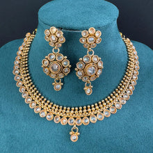 Gold Polki Kundan necklace/South Indian Jewelry/Temple Jewelry/gold necklace/Rajwadi Necklace/Indian Wedding necklace/Bridal necklace