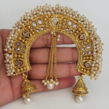 Gold Bridal Antique Classic Hair Brooch With Gold Plating kondai/Bharatanatyam Kuchipudi Dance/south indian wedding/Hair accessories