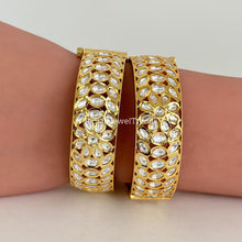 Tyaani inspired premium kundan gold plated openable bangle pair/Statement Kada/Kundan Bangles/Bridal Bangle/Indian Wedding/Pakistani/Punjabi