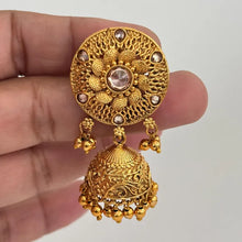 Gold Plated Jhumka Earrings/South Indian jewelry/Temple Jewelry/Amrapali earrings/Gold earrings/Jhumka earrings/Indian Earrings/Traditional