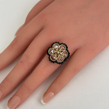 Antique Dull Gold Polki Reverse AD Ring/Adjustable Ring/Indian Ring/Pakistani Jewelry/Indian Jewelry/Bollywood Jewelry/Wedding jewelry