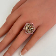 Antique Dull Gold Polki Reverse AD Ring/Adjustable Ring/Indian Ring/Pakistani Jewelry/Indian Jewelry/Bollywood Jewelry/Wedding jewelry