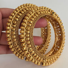 Gold Kada bangles 2pc/Indian bangles/Antique bangles/Temple Jewelry/Bridal Bangles/Indian Wedding/Pakistani Jewelry/South indian jewelry