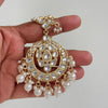 Large Kundan Maang tikka/Kundan Tikka/Indian forehead jewelry/Indian Wedding Jewelry/ Pakistani Jewelry/Jhoomer/Matha patti