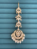 Large Kundan Maang tikka/Kundan Tikka/Indian forehead jewelry/Indian Wedding Jewelry/ Pakistani Jewelry/Jhoomer/Matha patti
