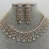 Gold tone American Diamond necklace/Delicate CZ Stones Necklace/Elegant/Unique Jewelry/Indian/Pakistani/Bollywood/Indian Wedding/Bridal