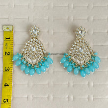 Kundan long earrings, chandelier earrings, Bollywood Trendy Earrings/kundan Earring/Indian Pakistani jewelry for wedding