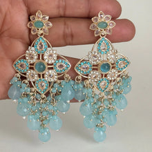 Polki Stone Kundan chandbali Earrings/Kundan Stone Chandbali/Indian Earrings/pearl Earring/Pakistani Earrings/Statement Earrings