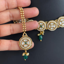 Green gold Fine Kundan Polki Kundan choker Antique necklace wedding jewelry Indian Pakistani Jewelry Wedding necklace Bridal necklace
