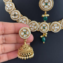 Green gold Fine Kundan Polki Kundan choker Antique necklace wedding jewelry Indian Pakistani Jewelry Wedding necklace Bridal necklace