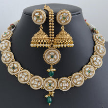 Green gold Fine Kundan Polki Kundan choker Antique necklace wedding jewelry Indian Pakistani Jewelry Wedding necklace Bridal necklace