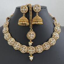 Gold Fine Kundan Polk necklace/South Indian/Temple Jewelry/Matt gold necklace/Rajwadi Necklace/Indian Wedding necklace/Bridal necklace