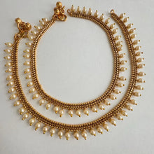 Gold Plated Anklet Pair/Payal/Moti Payal/Jhanjran/Panjeb/Pajeb/Indian Traditional Anklets/Indian Jewelry/ Pakistani Jewelry/ Boho Jewelry