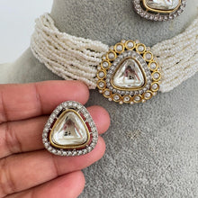 Victorian dual tone uncut polki kundan necklace/Sabyasachi Necklace/Kundan Jewelry Set/Indian wedding collection/Bridal Necklace