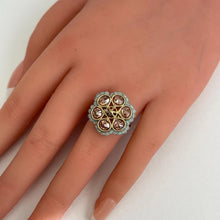 Antique Dull Gold Polki Reverse AD Ring/Adjustable Ring/Indian Ring/Pakistani Jewelry/Indian Jewelry/Bollywood Jewelry/Wedding jewelry