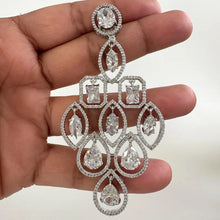 CZ Diamond earrings, Indian CZ earrings, American diamond earrings, Pakistani jewelry, AD earrings, cocktail earrings, gift for her