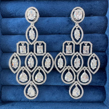 CZ Diamond earrings, Indian CZ earrings, American diamond earrings, Pakistani jewelry, AD earrings, cocktail earrings, gift for her