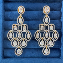 CZ Diamond earrings, Indian CZ earrings, American diamond earrings, Pakistani jewelry, AD earrings, cocktail earrings, gift for her