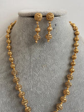 Antique Matar Mala Necklace With Gold Plating\ Antique Gold Long Necklace/Indian Necklace/South Indian Necklace/Long Necklace/Indian Jewelry