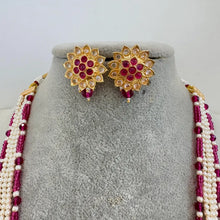 Ruby Kundan long necklace/Indian jewelry/Kundan rani haar/Mala necklace set/Indian Wedding/Bridal Necklace/Punjabi Jewelry/Pakistani Jewelry