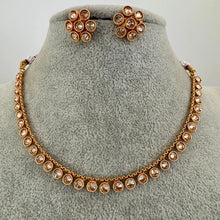 Gold Polki Kundan necklace/South Indian Jewelry/Delicate Necklace/Guttapusalu Necklace/Wedding necklace/Bridal necklace/Indian necklace