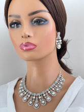 MintPink Silver CZ Diamond necklace, American Diamond Necklace,Indian pakistani jewelry for wedding, gift for her, bridal jewelry
