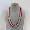 Rubygreen Kundan long necklace/Indian jewelry/Kundan rani haar/Mala necklace/Indian Wedding/Bridal Necklace/Punjabi Jewelry/Pakistani Jewelr